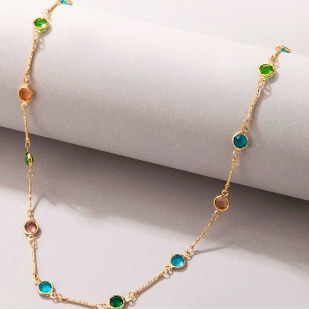 Multicolored Crystal Necklace